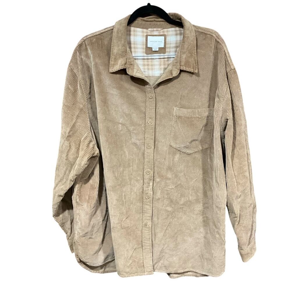 American Eagle Top Women XXL Tan 100% Cotton